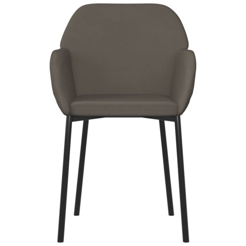 vidaXL Dining Chairs 2 pcs Dark Grey Velvet