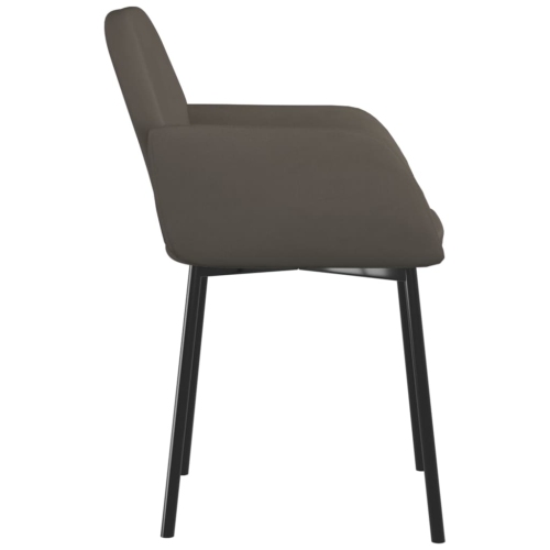 vidaXL Dining Chairs 2 pcs Dark Grey Velvet