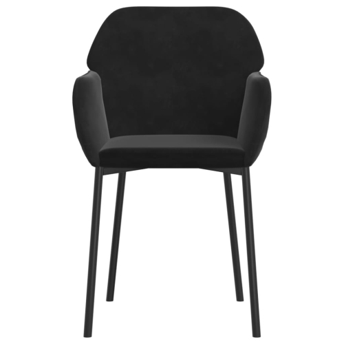 vidaXL Dining Chairs 2 pcs Black Velvet