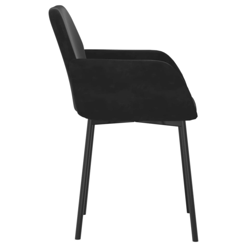 vidaXL Dining Chairs 2 pcs Black Velvet