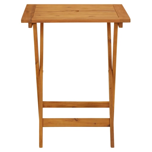 vidaXL Folding Patio Table, Rectangle Side Table, Solid Acacia Wood, 23.6" x 23.6" x 29.5"