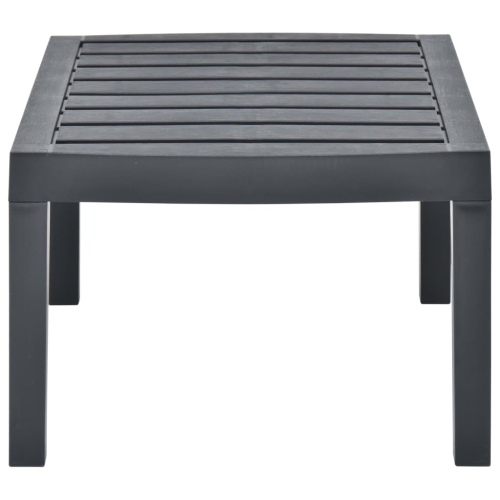 vidaXL Garden Table Anthracite 78x55x38 cm Plastic