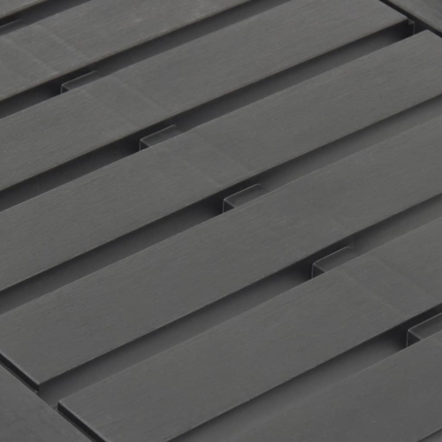 vidaXL Garden Table Anthracite 78x55x38 cm Plastic