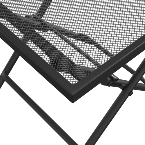 vidaXL Folding Garden Table Anthracite 38x38x38 cm Steel Mesh