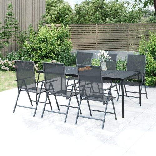 vidaXL Garden Table Anthracite 200x100x72 cm Steel Mesh