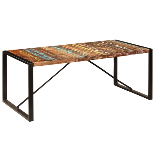 vidaXL Dining Table 200x100x75 cm Solid Reclaimed Wood
