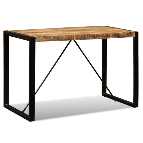 vidaXL Dining Table Solid Rough Mango Wood 47.2"