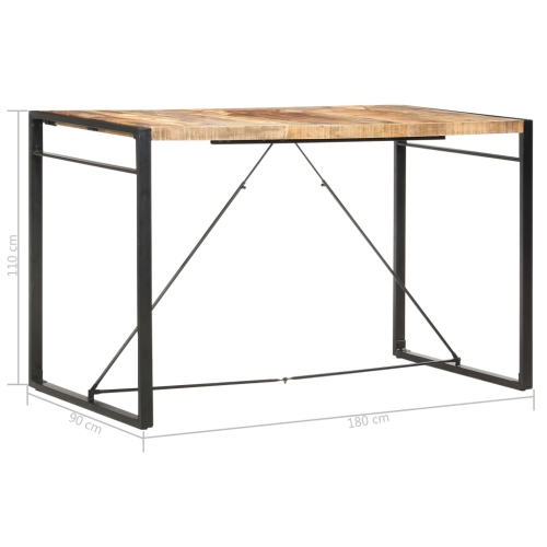 vidaXL Bar Table 180x90x110 cm Solid Mango Wood