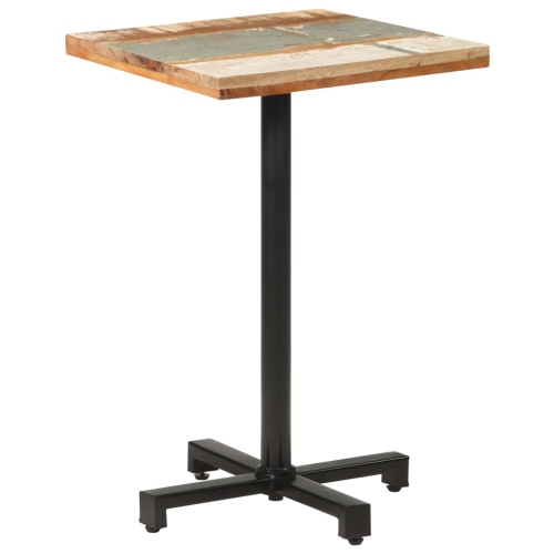 VIDAXL  Bistro Table Square 19.7"x19.7"x29.5 Solid Reclaimed Wood