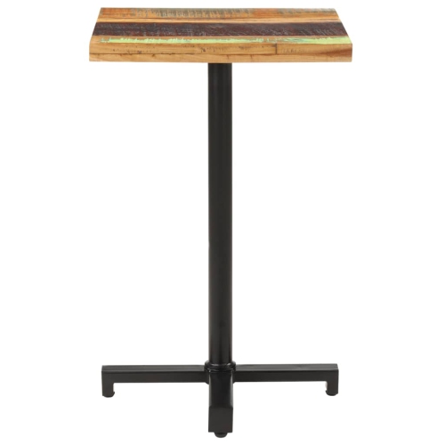 vidaXL Bistro Table Square 19.7"x19.7"x29.5 Solid Reclaimed Wood
