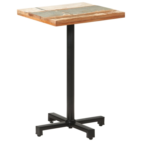 vidaXL Bistro Table Square 19.7"x19.7"x29.5 Solid Reclaimed Wood