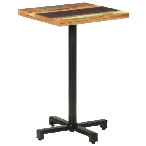 vidaXL Bistro Table Square 19.7"x19.7"x29.5 Solid Reclaimed Wood