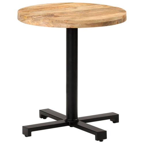 VIDAXL  Bistro Table Round Ø70X75 Cm Rough Mango Wood