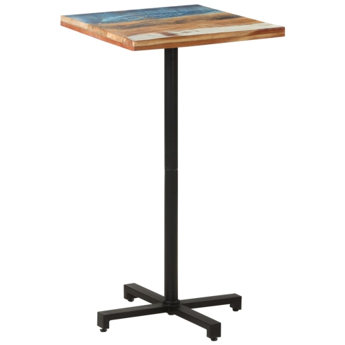 vidaXL Bistro Table Square 23.6"x23.6"x43.3" Solid Reclaimed Wood