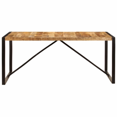 vidaXL Dining Table Solid Rough Mango Wood 70.9"