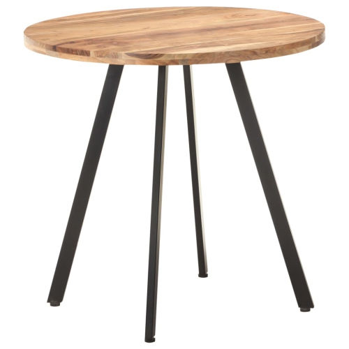 VIDAXL  Dining Table 80 Cm Solid Acacia Wood