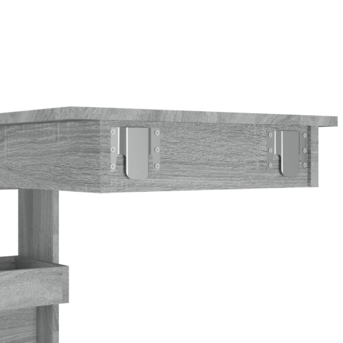 vidaXL Wall Bar Table Grey Sonoma 102x45x103.5 cm Engineered Wood