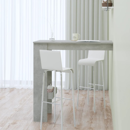 Table de bar murale en béton vidaXL, gris 10 x 45 x 103,5 cm, bois d'ingénierie