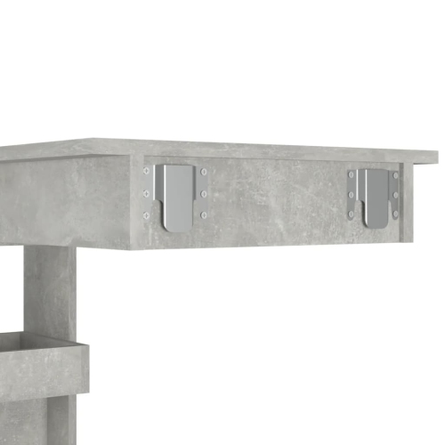 Table de bar murale en béton vidaXL, gris 10 x 45 x 103,5 cm, bois d'ingénierie