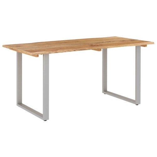 vidaXL Dining Table 63"x31.5"x29.9" Solid Acacia Wood
