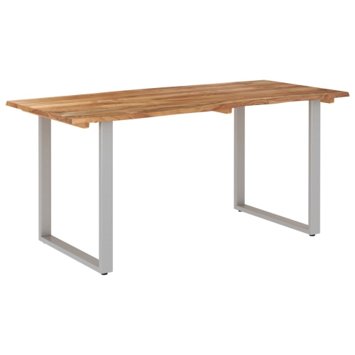 vidaXL Dining Table 63"x31.5"x29.9" Solid Acacia Wood