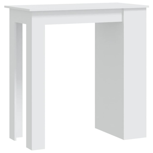 Table de bar avec support de rangement VidaXL en bois d'ingénierie blanc 10 x 50 x 103,5&nbsp;cm