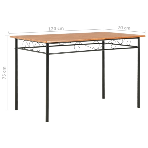 vidaXL Dining Table Brown 47.2"x27.6"x29.5" MDF