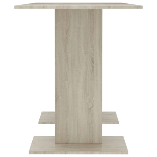 vidaXL Dining Table White and Sonoma Oak 43.3"x23.6"x29.5" Chipboard