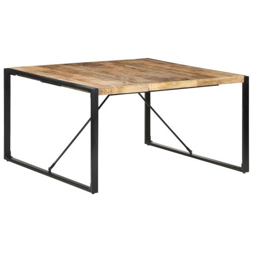 VIDAXL  Dining Table 140X140X75 Cm Rough Wood In Mango