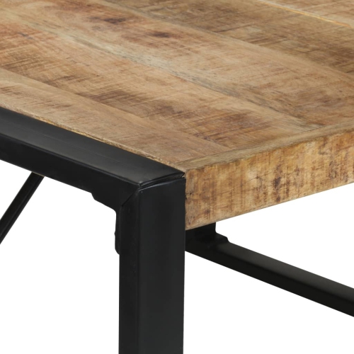 vidaXL Dining Table 140x140x75 cm Rough Mango Wood