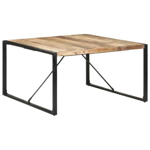 vidaXL Dining Table 140x140x75 cm Rough Mango Wood