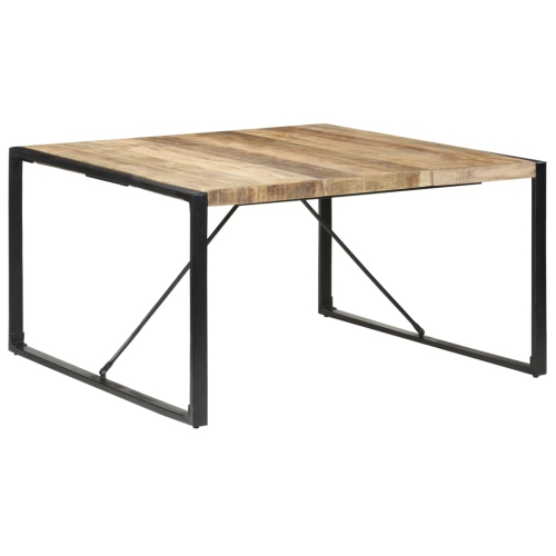 vidaXL Dining Table 140x140x75 cm Rough Mango Wood