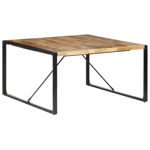 vidaXL Dining Table 140x140x75 cm Rough Mango Wood