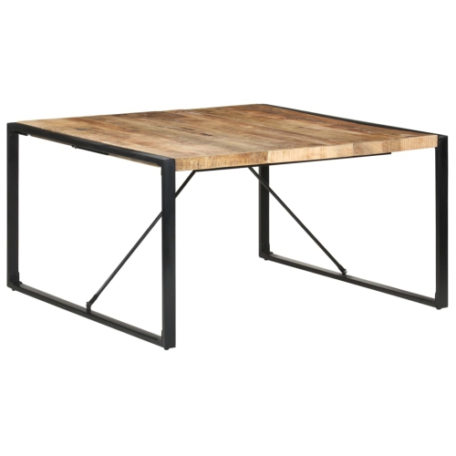 vidaXL Dining Table 140x140x75 cm Rough Mango Wood
