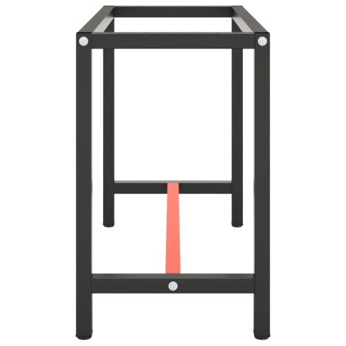 vidaXL Work Bench Frame Matte Black and Matte Red 110x50x79 cm Metal