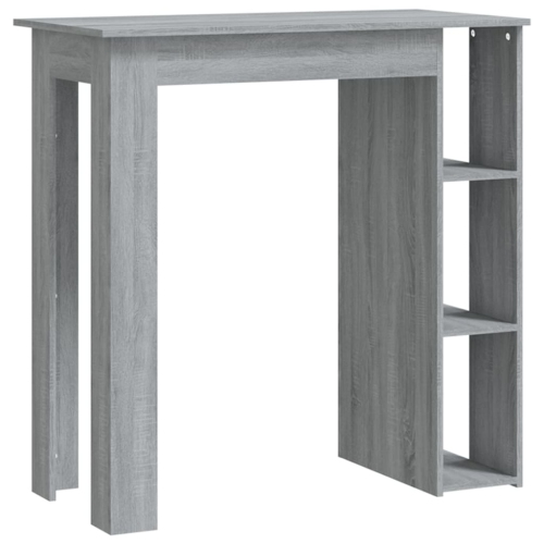 VIDAXL  Bar Table With Shelf Grey Sonoma 102X50X103.5 Cm Engineered Wood