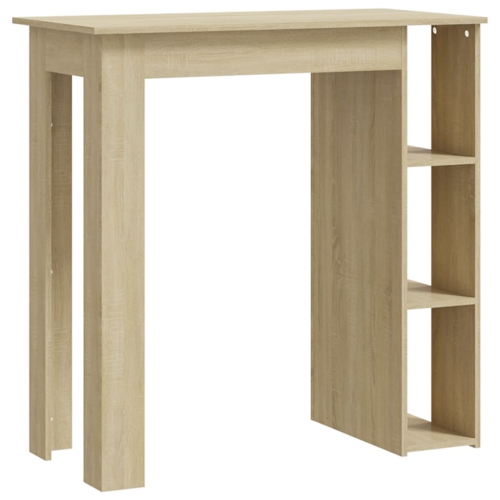 vidaXL Bar Table with Shelf Sonoma Oak 102x50x103.5 cm Engineered Wood