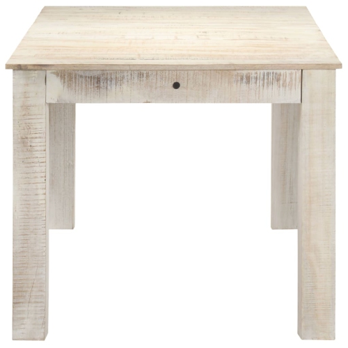 vidaXL Dining Table White 70.9"x35.4"x29.9" Solid Mango Wood