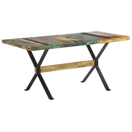 vidaXL Dining Table 160x80x76 cm Solid Reclaimed Wood