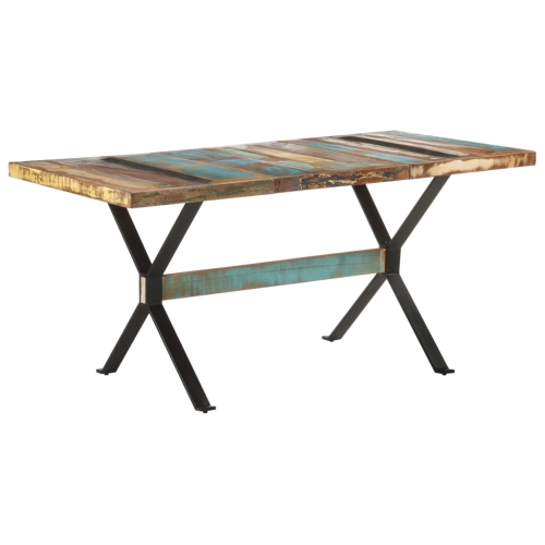 vidaXL Dining Table 160x80x76 cm Solid Reclaimed Wood