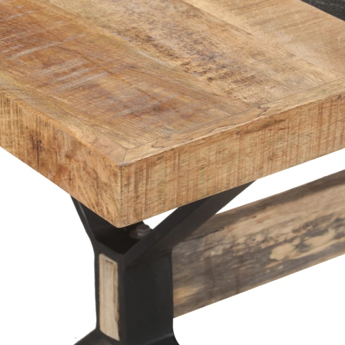 vidaXL Dining Table 160x80x76 cm Rough Mango Wood