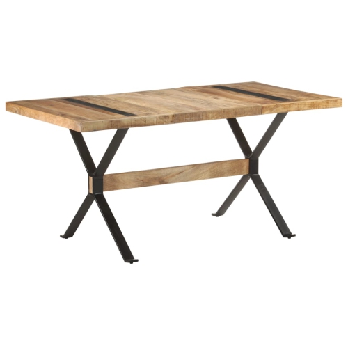 vidaXL Dining Table 160x80x76 cm Rough Mango Wood