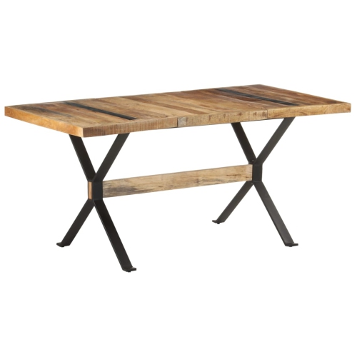 vidaXL Dining Table 160x80x76 cm Rough Mango Wood