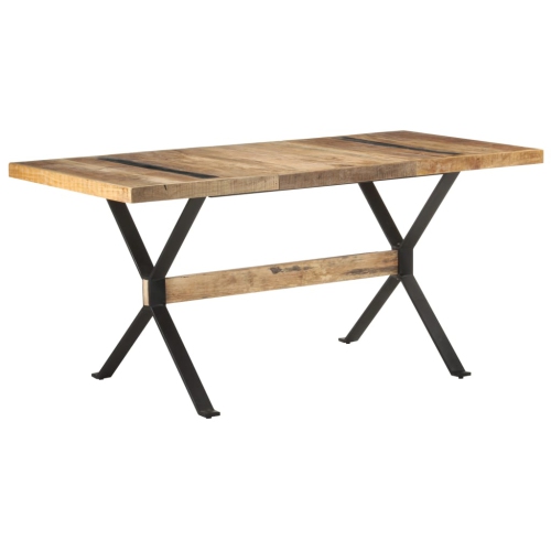 vidaXL Dining Table 160x80x76 cm Rough Mango Wood
