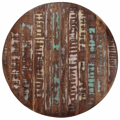 vidaXL Dining Table Ø110x78 cm Solid Wood Reclaimed and Steel