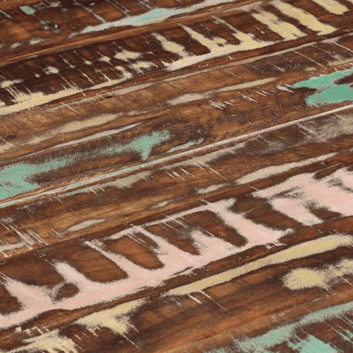 vidaXL Dining Table Ø110x78 cm Solid Wood Reclaimed and Steel