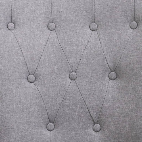 vidaXL Dining Chair with Armrests Light Grey Fabric