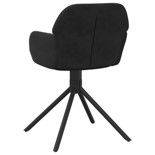 vidaXL Swivel Dining Chairs 2 pcs Black Velvet