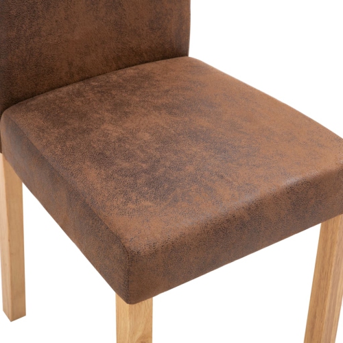 vidaXL Dining Chairs 4 pcs Brown Faux Suede Leather