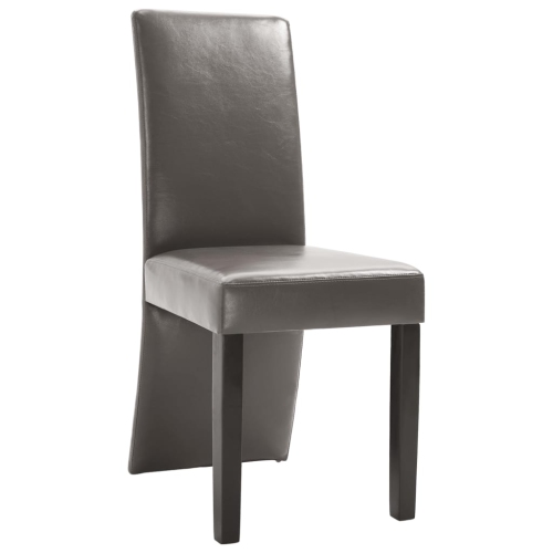 vidaXL Dining Chairs 4 pcs Gray Faux Leather